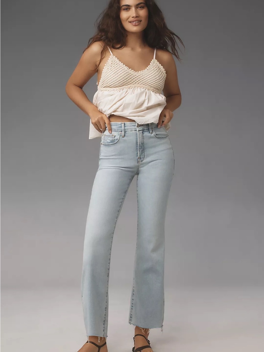 Good American Good Legs Crop Mini Boot Jeans Anthropologie